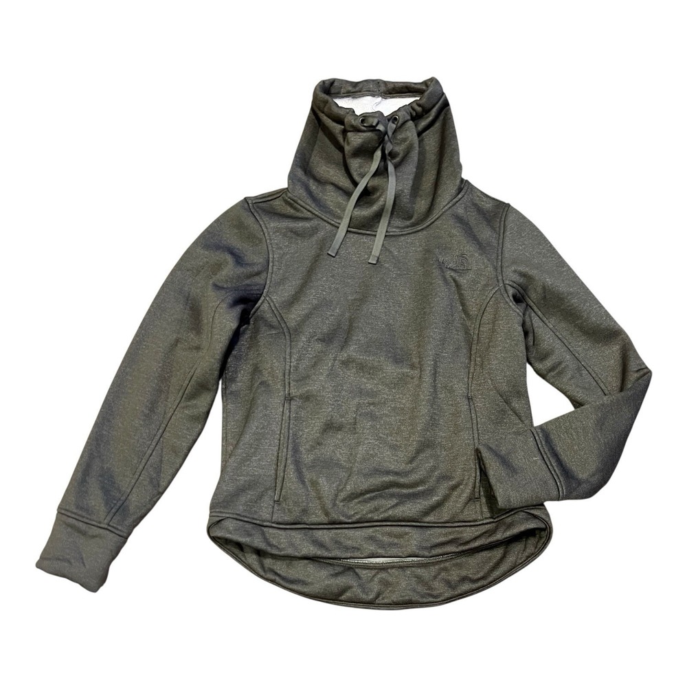 The NORTH FACE Funnel Neck Pullover Sweatshirt Olive Green Womens S
